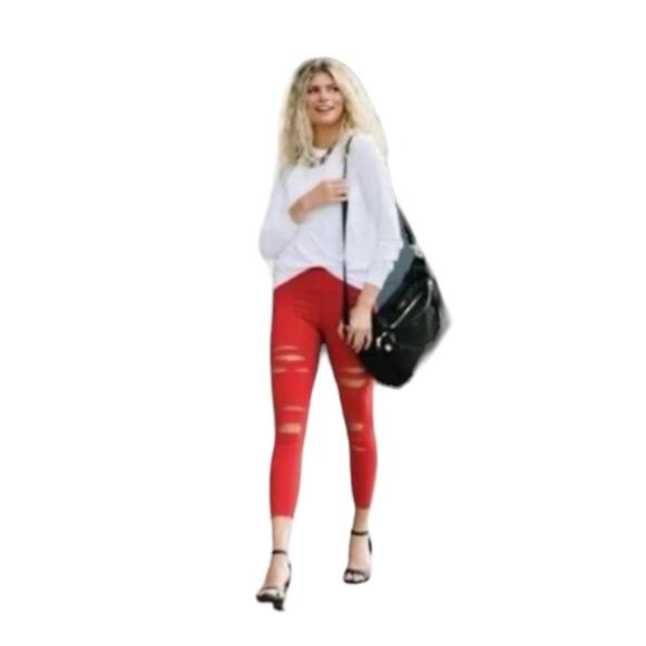 ZYIA Active Fierce Red Slashed Luxe Hi-Rise - Picture 6 of 6